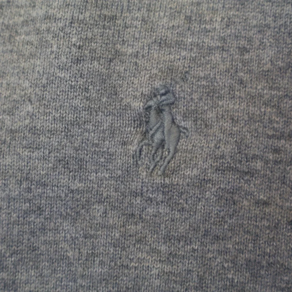 Polo Ralph Lauren Mens Grey Pima Cotton V-Neck Sweater Size M Pony Logo 2426